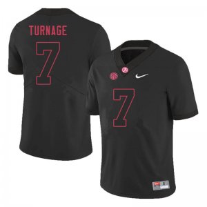 NCAA Men's Alabama Crimson Tide #7 Brandon Turnage Stitched College 2020 Nike Authentic Black Football Jersey CZ17S54OH